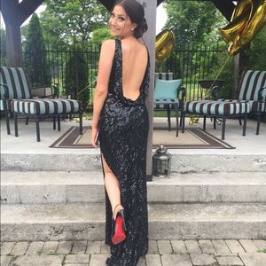 Beautiful Black Sequence Prom Dress